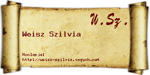 Weisz Szilvia névjegykártya