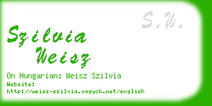 szilvia weisz business card